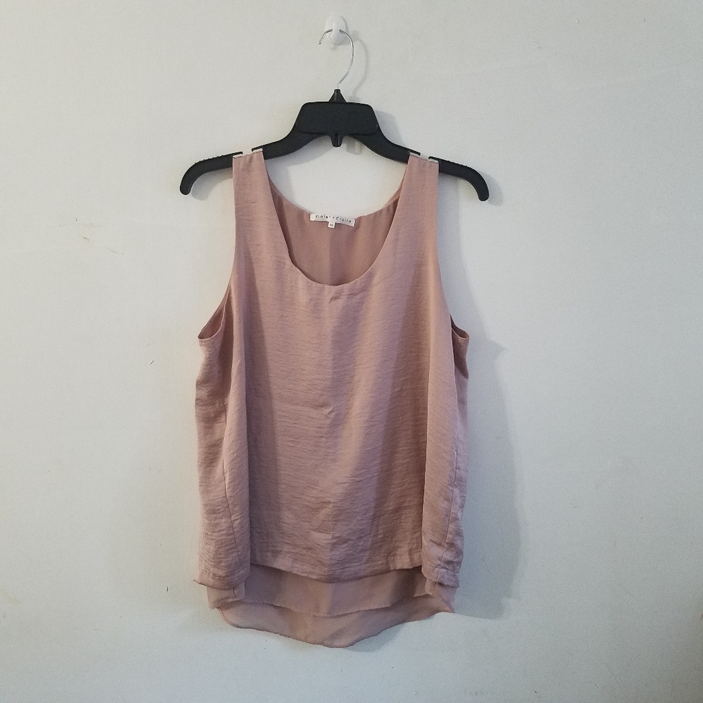 VIOLET + CLAIRE | Open Sheer Back Blush Bl…